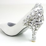 White Adorable High Heel Shoe For Brides White Adorable High Heel Shoe For Brides