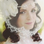 Juliet Cap Wedding Veil With Lace & Made of Net Fabric Juliet Cap Wedding Veil With Lace & Made of Net Fabric
