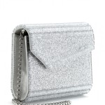 Silver Clutches In Glittery Material Silver Clutches In Glittery Material