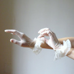 White Vintage Wedding Gloves White Vintage Wedding Gloves