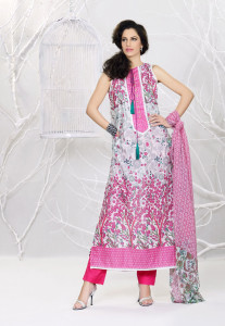 Khaadi turkish lawn dress for summer 2013 (2)