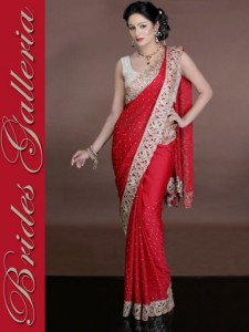 Modern Bridal Galleria Sarees in red color 2013 (1)