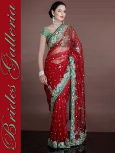 Modern Bridal Galleria Sarees in red color 2013 (2)