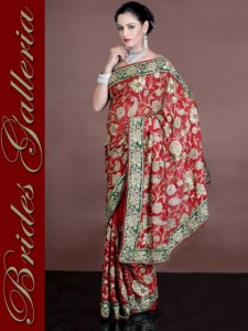 Modern Bridal Galleria Sarees in red color 2013 (3)