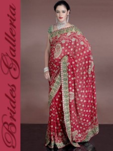 Modern Bridal Galleria Sarees in red color 2013 (8)