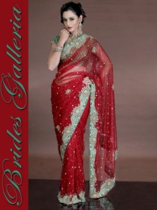 Modern Bridal Galleria Sarees in red color 2013 (9)