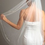 beautiful beaded wedding veil