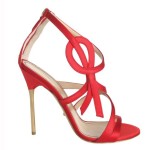 Red footwear by Jerome C. Rousseau Resort 2014 Collection