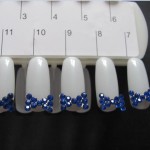 Blue butterfly shape Nail Art