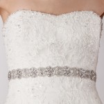 Vintage Style Rhinestone silver belt for wedding girl