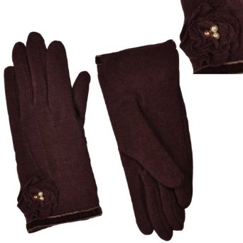 brown most stylish wool gloves for women