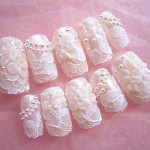 nail art for wedding lace-nails