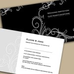 Black And White Wedding Invitation Cards Black And White Wedding Invitation Cards