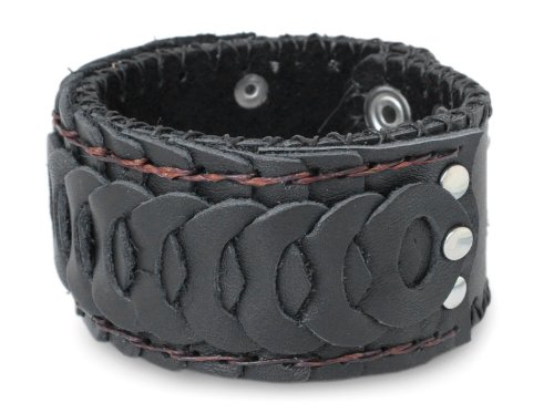 Men's black leather Bracelets by Novica