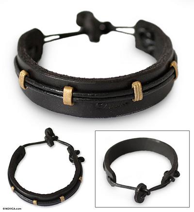 Men's lather Bracelets by Novica