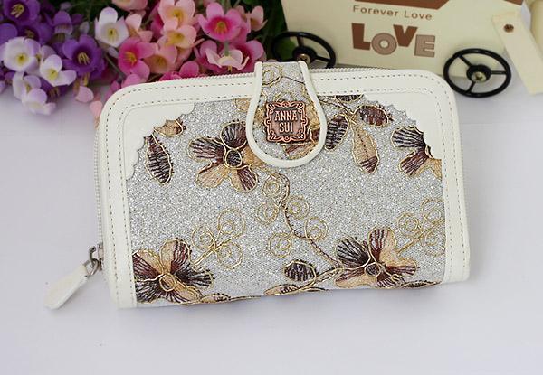 VVP 11 Anna Sui Vintage traces of floral Medium Wallet