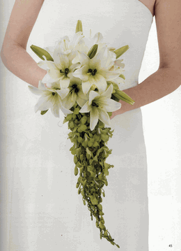 Wedding Bouquet white Lilies And Orchids