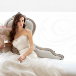 bridal gown with stunning sash 2014 by Essense of Australia