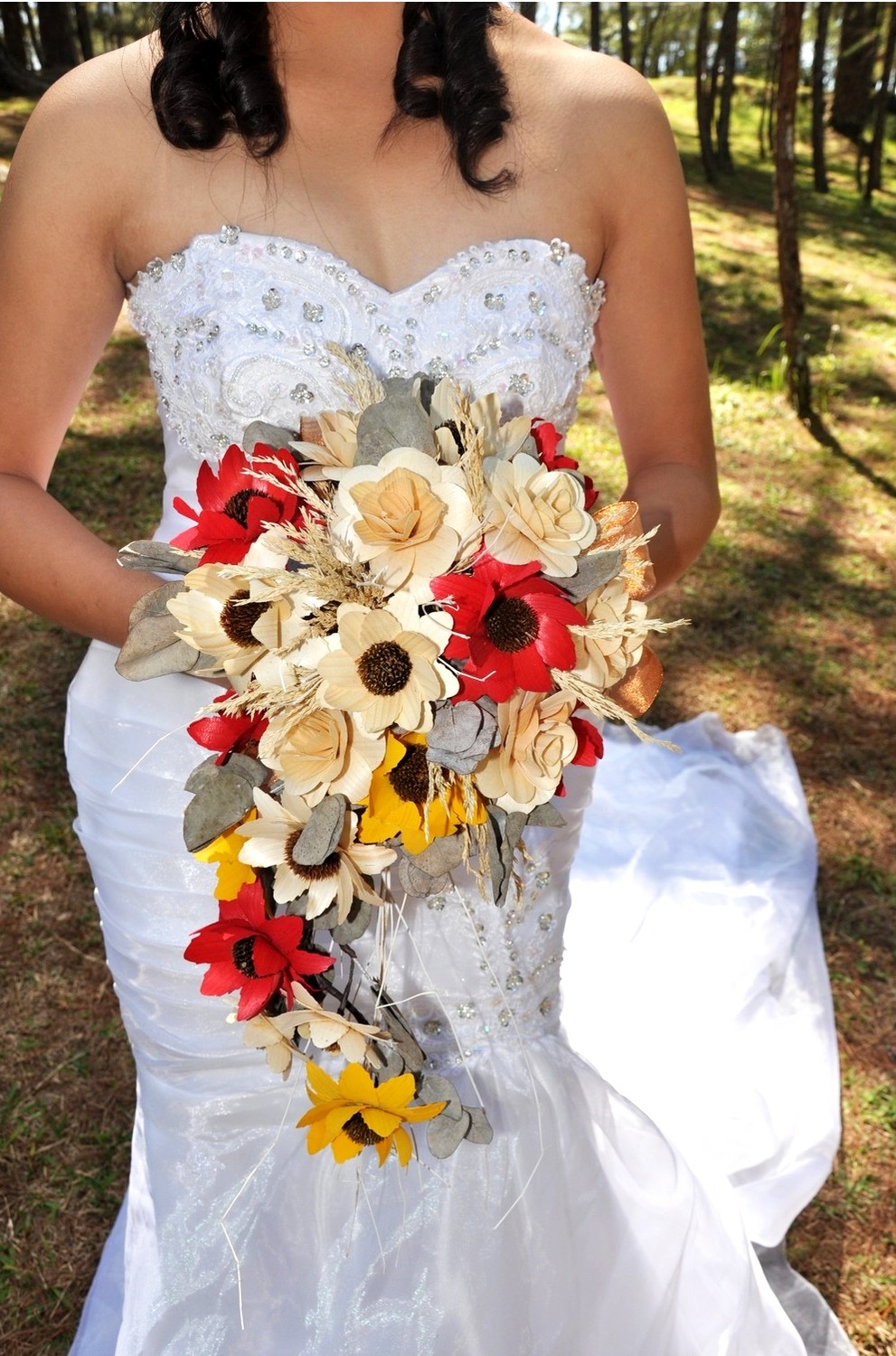 colorful Rustic Wedding Bouquet