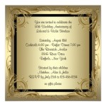 elegant gold 50th wedding anniversary party invitation