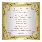 elegant gold 50th wedding party invitation