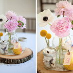 vintage-chic-wedding-flower-centerpieces-mason-jars