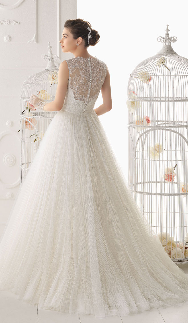 Aire Barcelona 2014 Bridal long wedding gown Collection