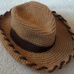 Crochet Cowboy style skin and brown hat