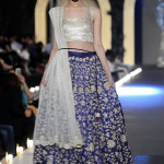 Zara Shahjahan blue and white lehnga at PFDC L’Oreal Paris Bridal Week 2013