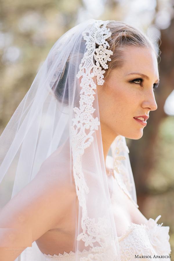 design by marisol aparicio veils grace mantilla veil side