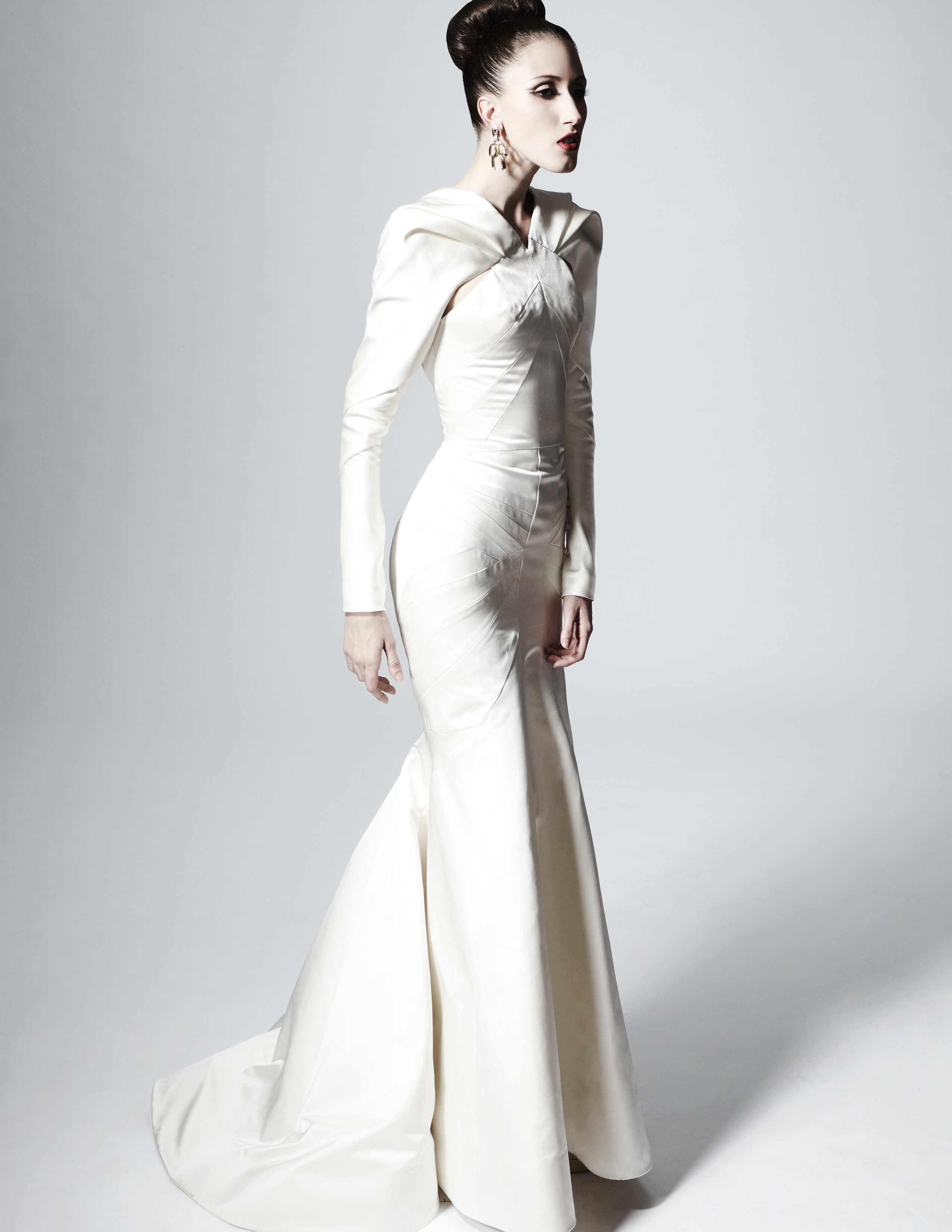 designer zac posen wedding bridal white dress