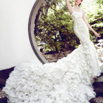 sleev;ess bridal wedding gown dress collection by Yumi Katsura