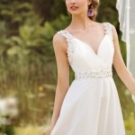 sleevless beautiful white wedding gown dress collection