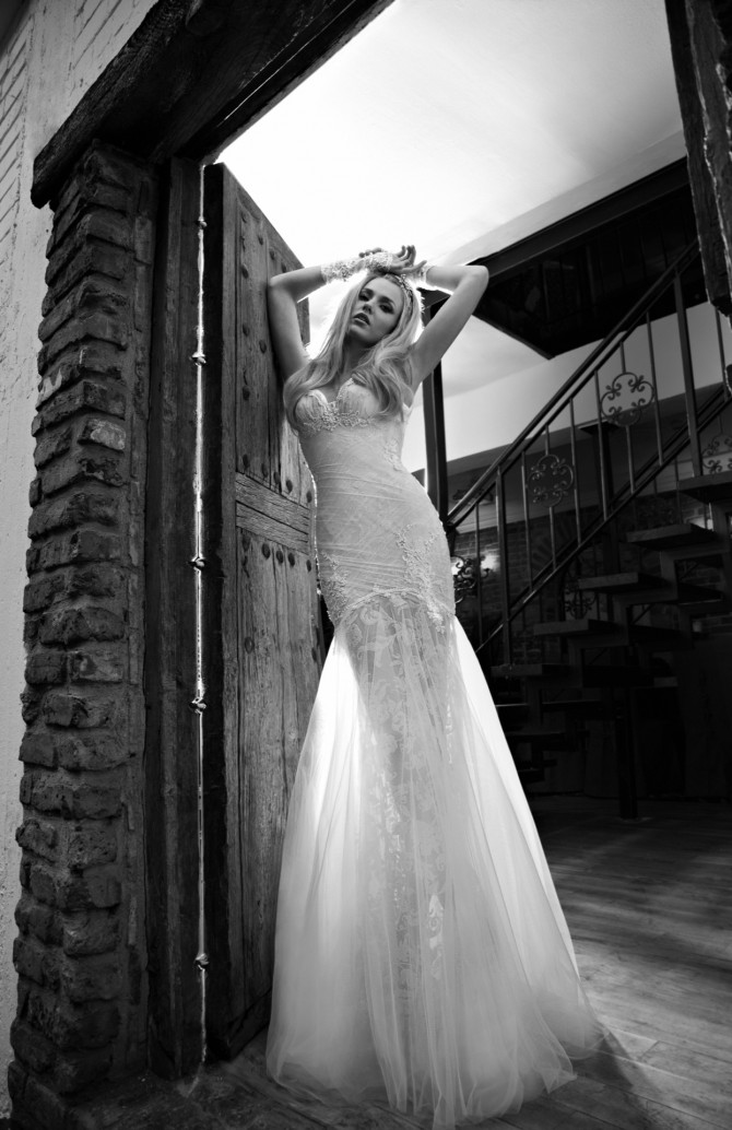 sleevless long bridal dress by Galia Lahav