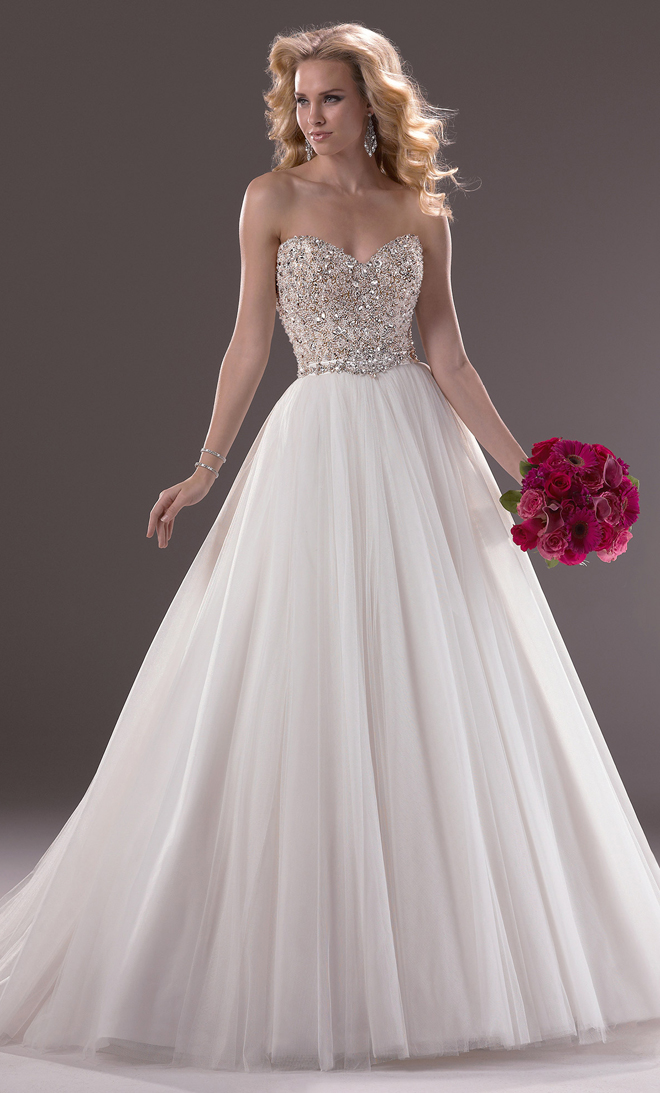 1 mirrior work Maggie Sottero 2014 wedding gown