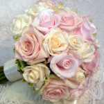 Pale Pink and Ivory Rose Wedding Bouquet