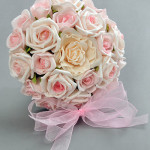 Pale pink cream rose bridesmaid bouquet 2014