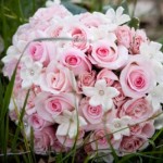 Palest Pink and white Bouquets