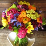 colorful wedding bouquet design