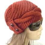 dark color winter Hand Knitted hat