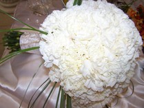 fresh white carnation bouquet large