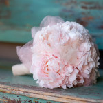 monochromatic bridal bouquet pale pink bouquet