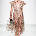 peach like golden color Zimmermann Spring 2014 Ready-to-Wear dress