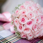 pink reses Bouquets from Real Weddings