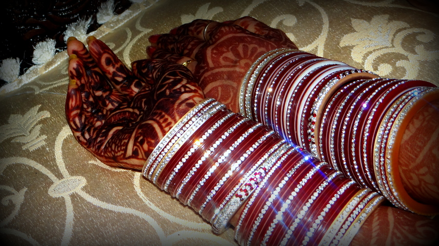 red and silver indian bangles design ideas 2014