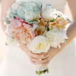 soft peach white wedding bouquet design