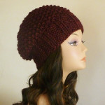 winter Hand Knitted brown hat