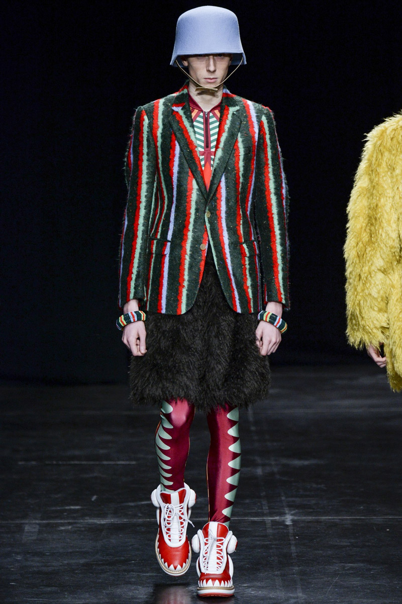 1 2014 Fall Menswear printshirt dress collection Walter Van Beirendonck (1)