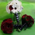 Red Rose and Black Gerbera Hand-Tied Bouquet Red Rose and Black Gerbera Hand-Tied Bouquet