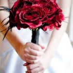 Rose and Black Gerbera Hand Tied Bouquet ideas